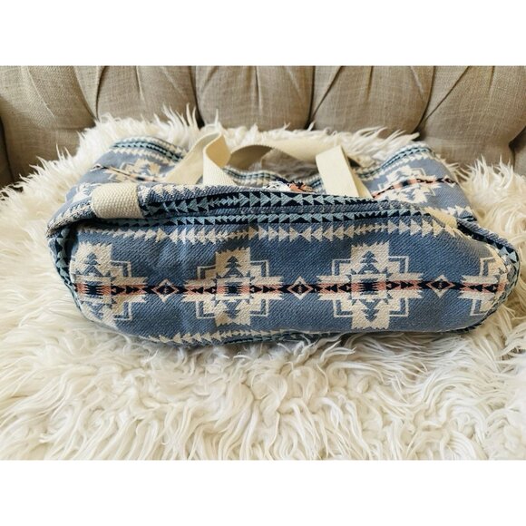 Pendleton Cotton Chief Joseph Tote Bag Native Pattern - A16 - Picture 3 of 6